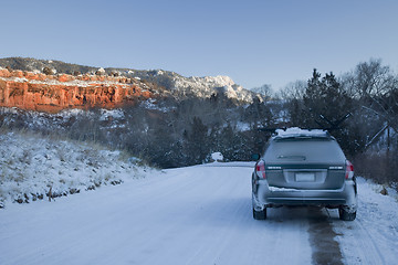 Image showing winter driving in Colorado