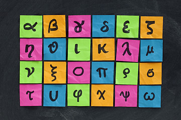 Image showing Greek alphabet 