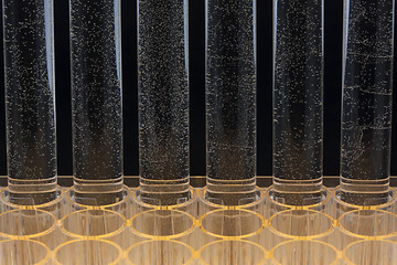 Image showing science abstract with glass testing tubes