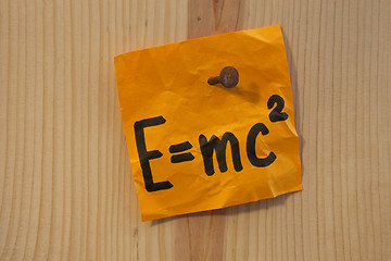 Image showing Einstein equation nailed