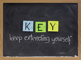 Image showing keep extending yourself - motivation acronym