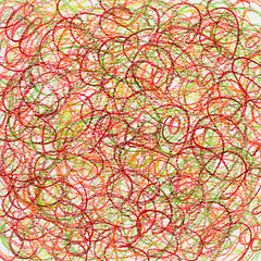 Image showing red crayon scribble abstract background