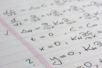 Image showing mathematical equations - science abstract