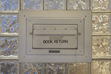 Image showing library book return box