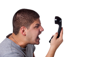 Image showing Angry Phone Conversation