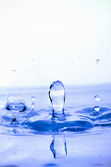 Image showing Blue Water Droplets