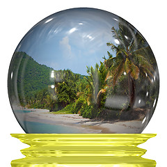 Image showing Tropical Beach Snow Globe