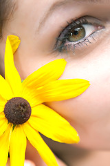 Image showing Yellow Flower Girl