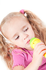 Image showing Little cute girl in studio