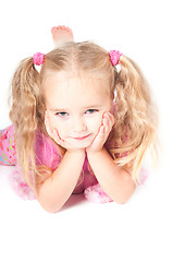 Image showing Little cute girl in studio