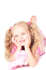 Image showing Little cute girl in studio