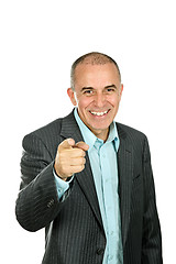 Image showing Man pointing and laughing
