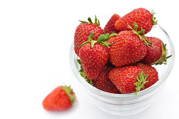 Image showing Bowl of strawberries