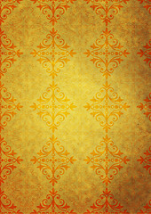 Image showing Yellow old paper with pattern