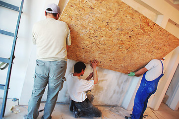 Image showing group of construction workers working