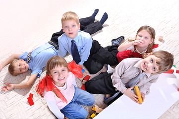 Image showing children playing on the floor