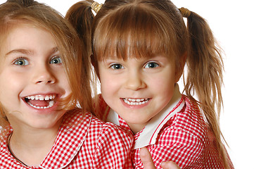 Image showing happy smiling girls friends