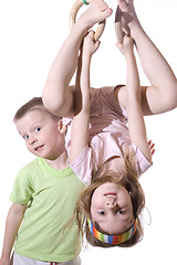 Image showing children exercising
