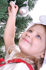 Image showing preparing a Christmas tree