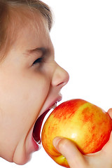 Image showing wide apples bite