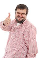 Image showing happy big mid-adult man