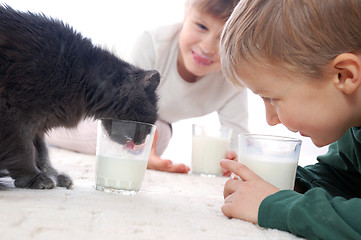 Image showing they all like milk