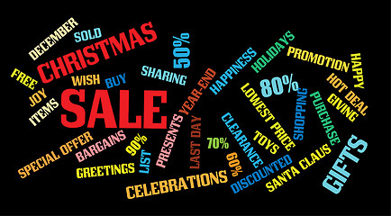 Image showing christmas sale background