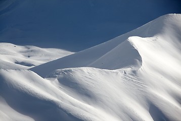 Image showing Snowy mountains