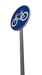 Image showing roadsign bicycle