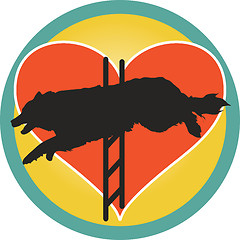 Image showing Agility Dog Heart