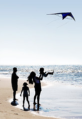 Image showing Family and a kite