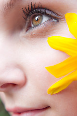 Image showing Yellow Flower Girl