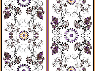 Image showing White floral seamless pattern