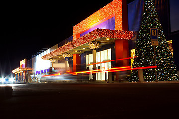 Image showing Christmas decorated shopping center, Jihlava Czech Republic