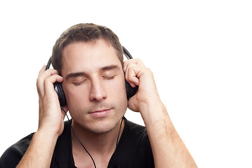 Image showing Man listening the music