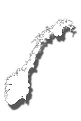 Image showing Map of Norway