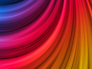 Image showing Abstract Colorful Waves on Black Background