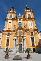 Image showing Stift Melk, famous Benedictine monastery in baroque style, built in 1736