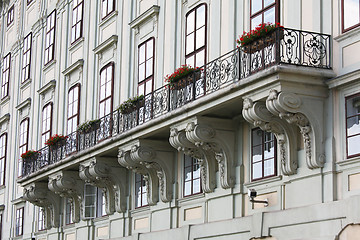 Image showing Balcony at the Hofburg in Vienna, Austria