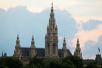 Image showing The City Hall of Vienna, locally known as the Rathaus