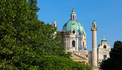 Image showing Karlskirche in Vienna, one of the most famous buildings in the Austrian capital