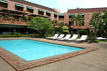 Image showing Tropical poolside