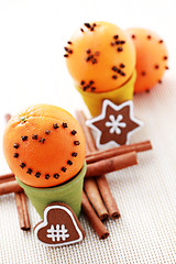 Image showing oranges and gingerbreads