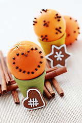 Image showing oranges and gingerbreads