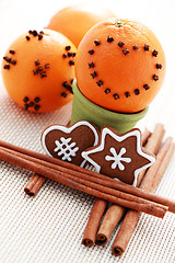 Image showing oranges and gingerbreads