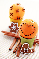 Image showing oranges and gingerbreads