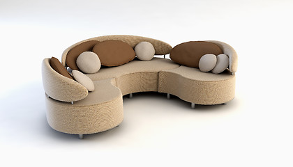 Image showing modern sofa 3D rendering