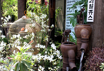 Image showing Entrance to a Korean restaurant