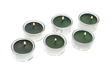 Image showing Green candles