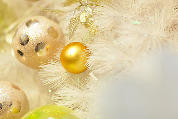 Image showing golden christmas balls